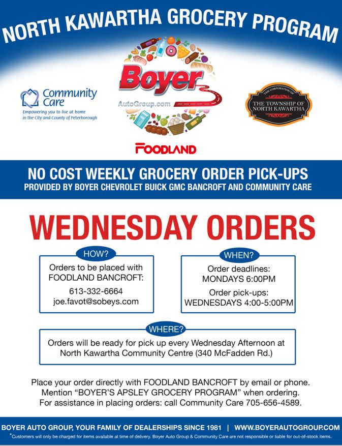 Boyer Grocery Delivery Pick Up Wednesdays