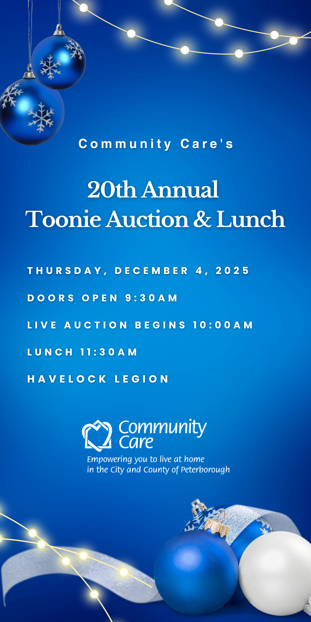 20th annual Toonie Auction program cover