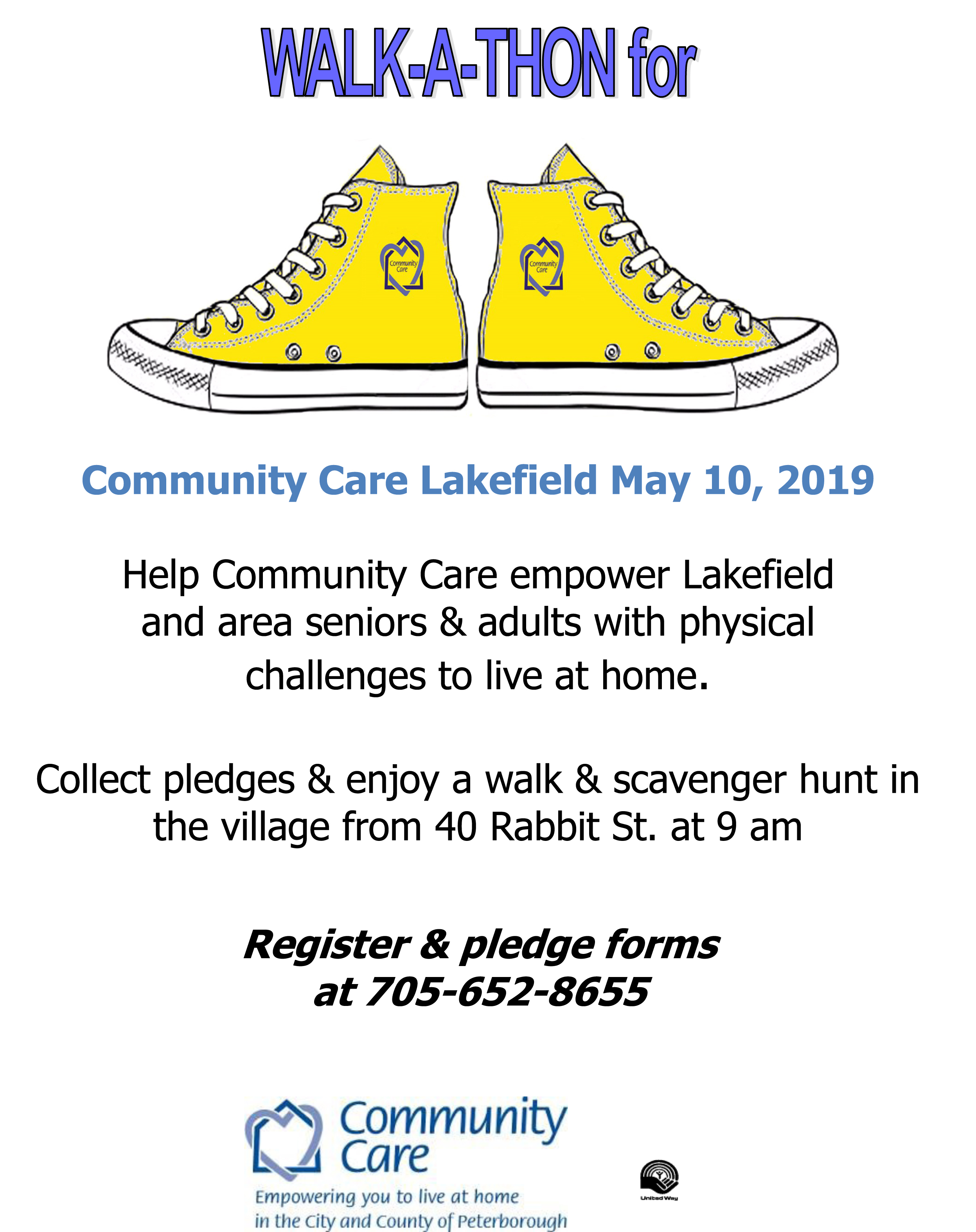 community care peterborough walkathon forms