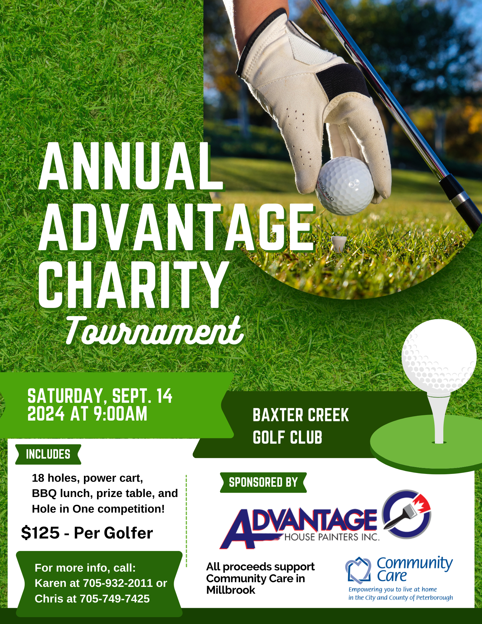 Graphic for Golf Tournament fundraiser for Millbrook office